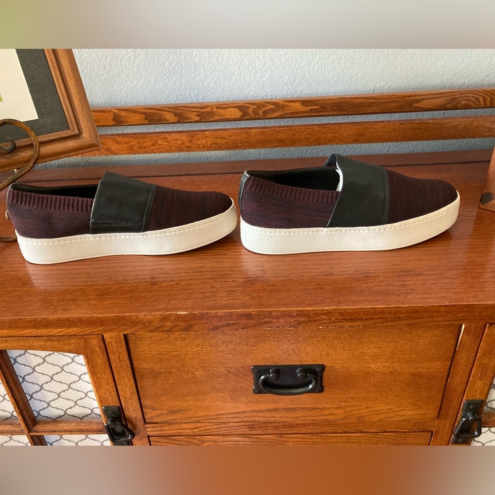 Vince Ward platform sneakers Women’s Size 11 M black and burgandy - Picture 5 of 7